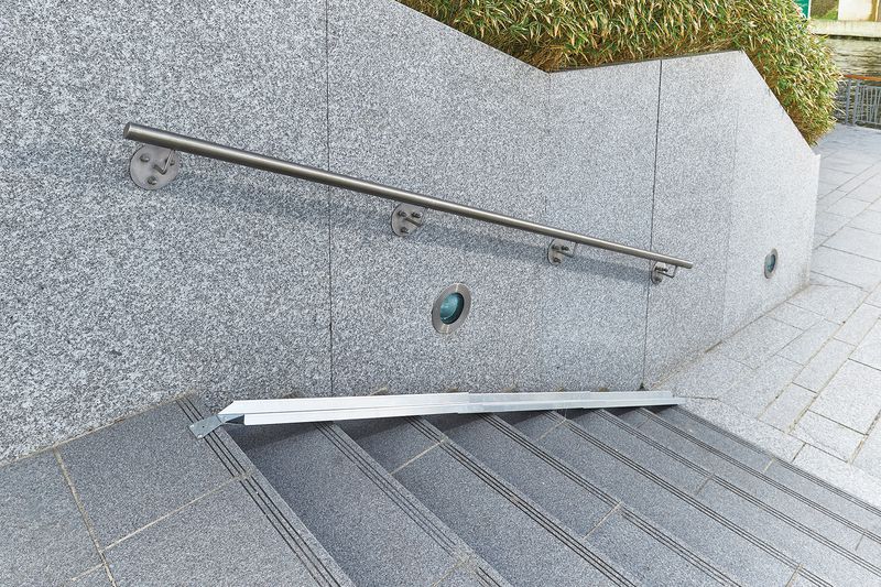 Rampe d'accès pour les vélos dans les escaliers
