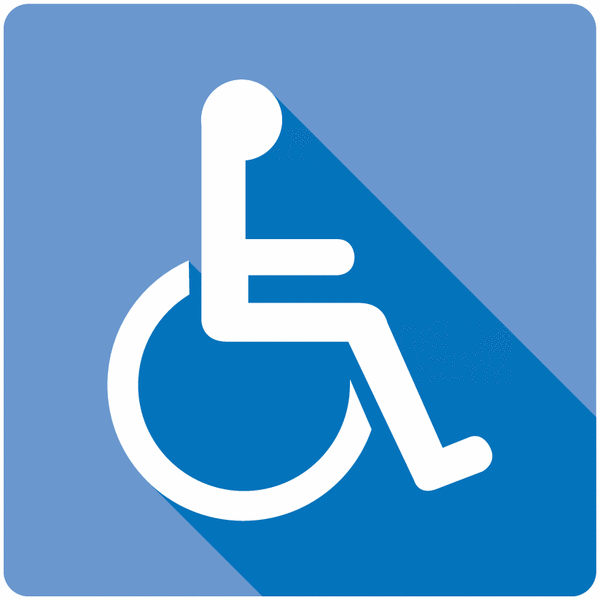 Signalétique design Handicapés en vinyle ou plexiglas