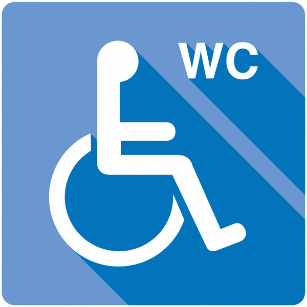 Signalétique design WC Handicapés vinyle ou plexiglas