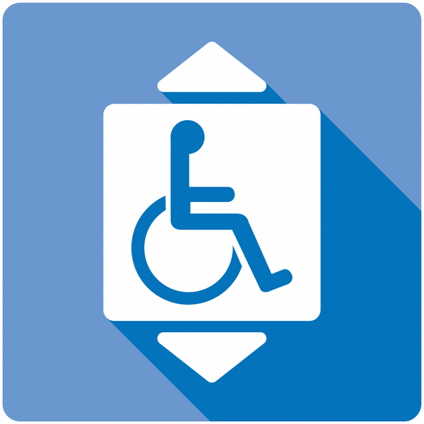 Signalétique design Ascenseur handicapés