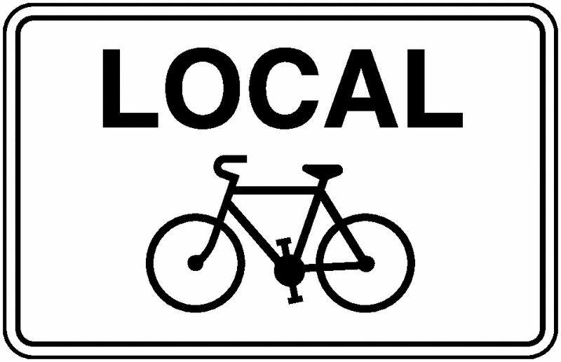Panneau en PVC avec texte Local vélos