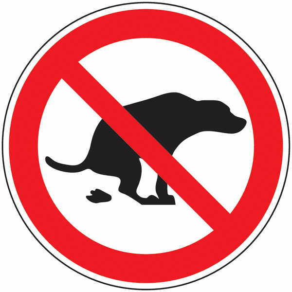 Panneau Déjections canines interdites