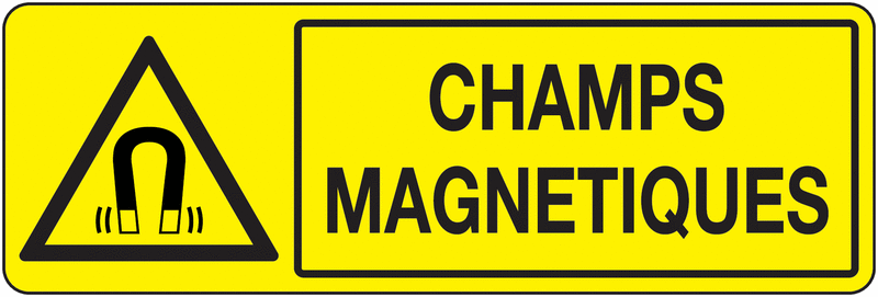 Panneau Danger électrique Attention Champs Magnétiques