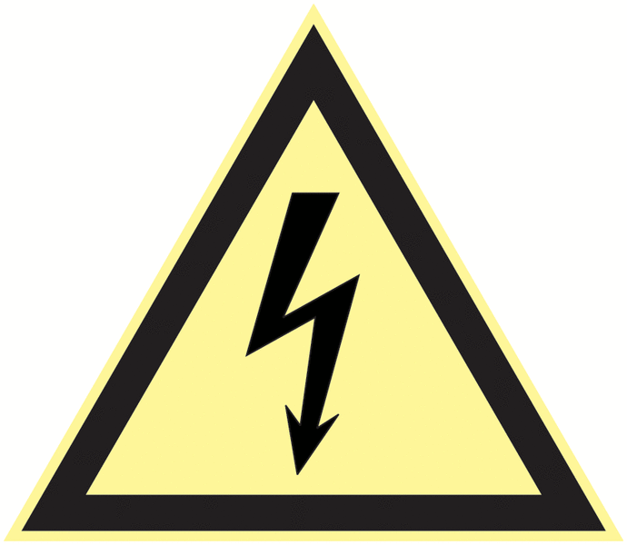 Panneau Photoluminescent Danger électrique