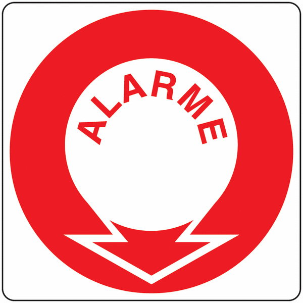 Panneau en PVC ou autocollant Alarme