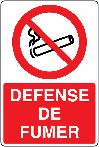 Panneau Alu/PVC/Alu Rétroréfléchissant Défense de fumer