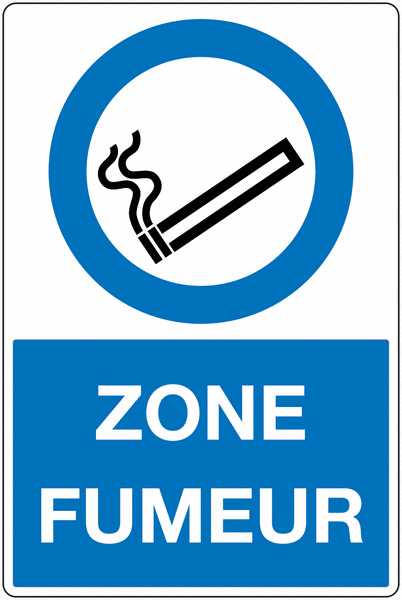 Panneau Alusign Zone fumeur
