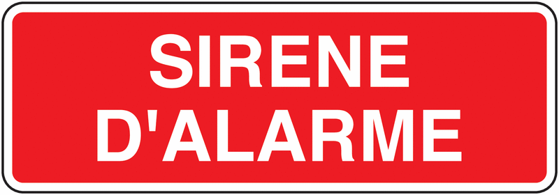 Panneau texte Sirène d'alarme