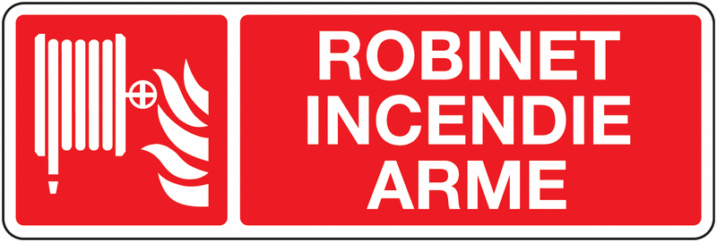 Panneau PVC Robinet d'Incendie Armé (RIA) picto/texte