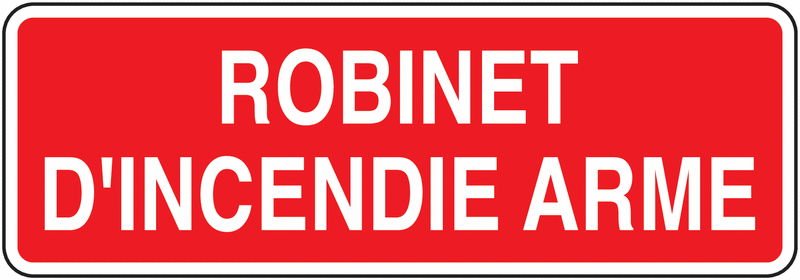 Panneau texte Robinet d'Incendie Armé (RIA)