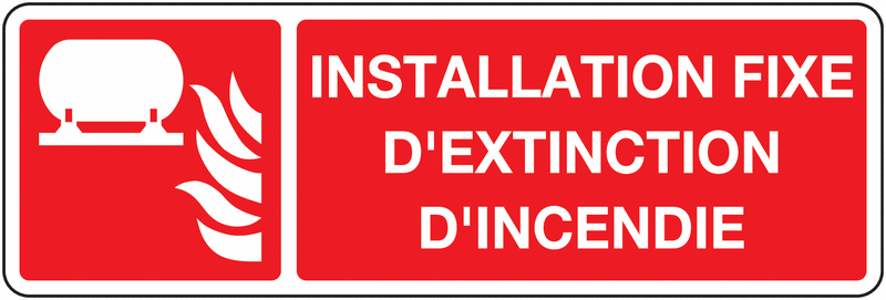 Panneau Installation extinction incendie picto/texte
