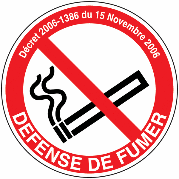 Panneau Alusign Défense de Fumer avec décret
