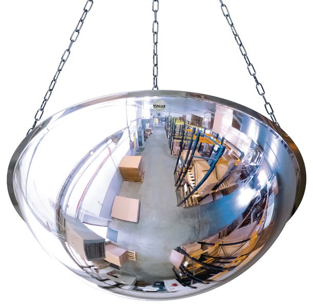 Miroir 1/2 sphère horizontale avec perçage