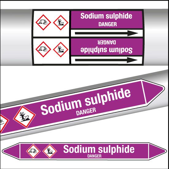 Marqueurs de tuyauterie CLP Sodium sulphide