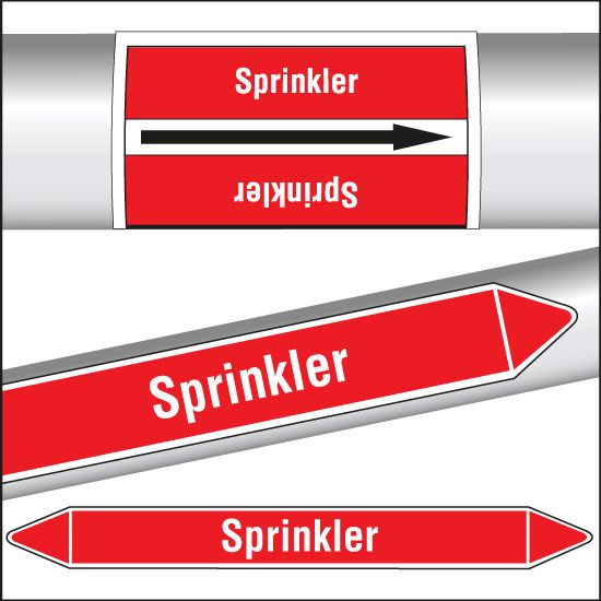 Marqueurs de tuyauterie CLP Sprinkler