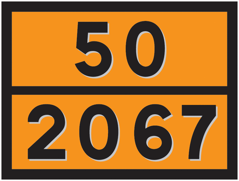 Plaque orange rétroréfléchissante avec numéros