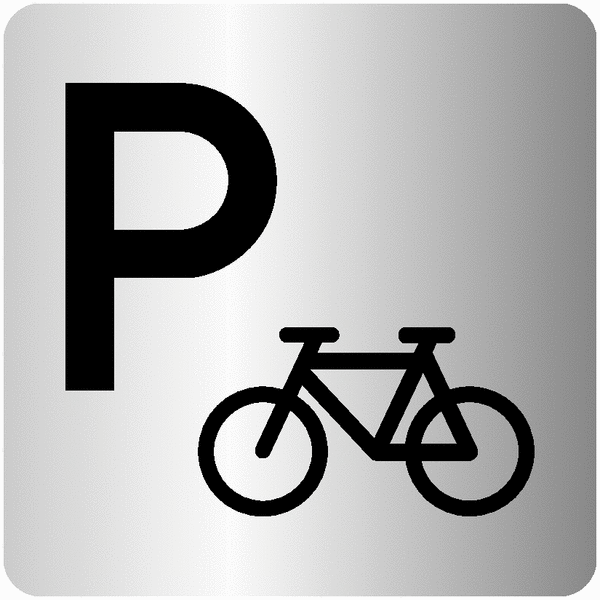 Signalétique de porte ISO 7001 Parking vélos