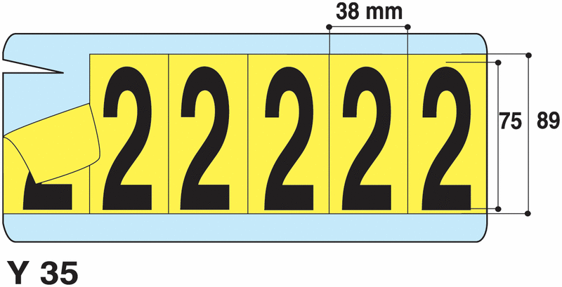 Lot de chiffres identiques hauteur 75, 98 ou 152 mm