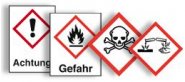 Gefahrstoffetiketten gemäß GHS-/CLP