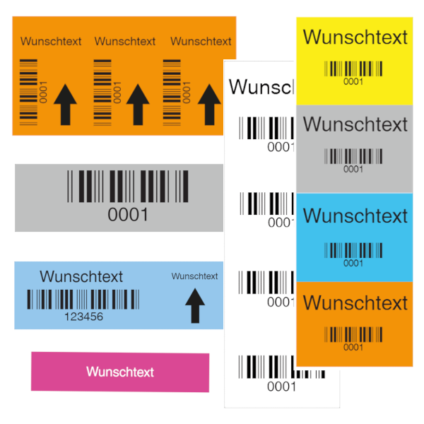Lager- und Regalkennzeichnung mit Text und Barcode nach Wunsch