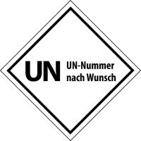UN-Aufkleber mit Nummer nach Wunsch