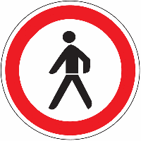 Verkehrsschilder "Verbot für Fußgänger" - StVO Deutschland Verkehrszeichen-Nr. 259