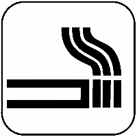 Symbol-Schilder "Raucher"