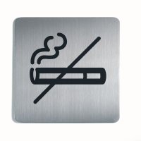 Edelstahl-Symbol-Schilder "Rauchen verboten"