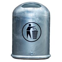 Außen-Abfallbehälter aus Stahlblech