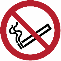 Verbotszeichen "Rauchen verboten" nach EN ISO 7010