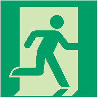 Rettungszeichen-Symbol-Schilder "Notausgang rechts" nach EN ISO 7010