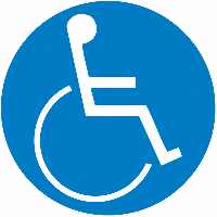 Rollstuhlfahrer - Tür- und Fensterschilder, doppelseitig