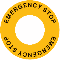 Emergency-Stop-Kreis-Etiketten für Notschalter