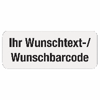 Barcode-Etiketten mit Nummerierung und Text nach Wunsch, Papier, laminiert