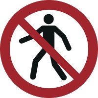 Für Fußgänger verboten - Verbotszeichen zur Bodenmarkierung, R10 nach DIN EN 16165