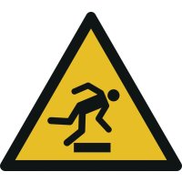 Warnung vor Hindernissen am Boden - Warnzeichen zur Bodenmarkierung, R10 nach DIN EN 16165