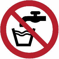 Kein Trinkwasser – Verbotsschilder, EN ISO 7010