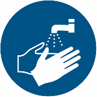 Hände waschen – Gebotsschilder, EN ISO 7010