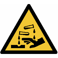 Warnzeichen "Warnung vor ätzenden Stoffen", EN ISO 7010