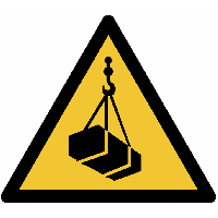 Warnung vor schwebender Last – Warnschilder, EN ISO 7010