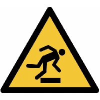 Warnung vor Hindernissen am Boden – Warnschilder, EN ISO 7010