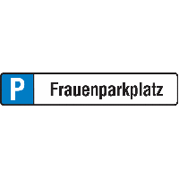 Parkplatz-Kennzeichen-Schilder "Frauenparkplatz"