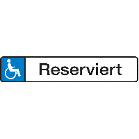 Behindertenparkplatz reserviert - STANDARD Parkplatz-Reservierungsschilder, Aluminium