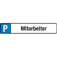 Parkplatz-Kennzeichen-Schilder "Mitarbeiter"