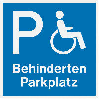 Behinderten-Parkplatz - Parkgebotsschilder