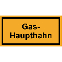 Gas-Haupthahn - Hinweisschilder für Gasanlagen