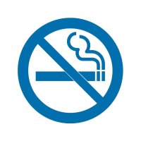 Rauchen verboten - Piktogramm aus Folie, selbstklebend, ISO 7001