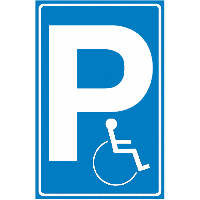 Nur für Rollstuhlfahrer - Parkgebotsschilder