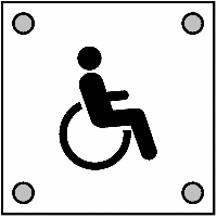 Rollstuhlfahrer - ELEGANCE Piktogrammschilder
