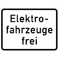 Elektrofahrzeuge frei - Fahrzeugzeichen, praxiserprobt